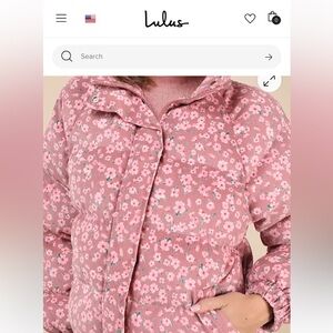 Lulu's Pink Floral  Puffer Jacket 🩷 winter pink coat